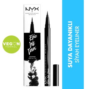 ست لوازم آرایشی اورجینال برند NYX Professional Makeup محتویات Spray Dewy & Suco Flask خط چشم مشکی و آرایشی Epic Ink کد PKTEPCLNRLPTPCNT