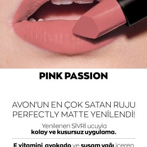 رژلب اورجینال برند Avon مدل Ultra Mat Ruj – Pink Passion کد 5879654-76